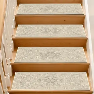 Vintage Diatomaceous Earth Stair Mat, Absorbent Non-Slip Wooden Step Rug, Quick-Dry Moisture-Drain Stair Gripper, Washable Anti-Slip Floor Mat
