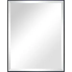 Mainstays Beveled Modern Rectangular Wall Mirror, 23x29, Black