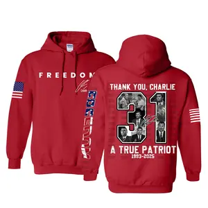 Thank You Charlie Freedom Pullover Shirt, A True Patriotic Graphic Hoodie Sweatshirt, Vintage Style Pullover, Cozy Cotton Blend Casual Wear