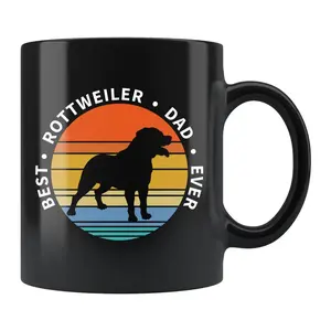 Rottweiler Dad Mug Rottweiler Mug Rottweiler Gifts Rottweiler Coffee Mug. Ideal Gift for Family, Friends, and Classmates