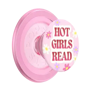 PopSockets MagSafe Phone Grip - Hot Girls Read Pink Stand Magnetic Smartphone Cellphone Mount
