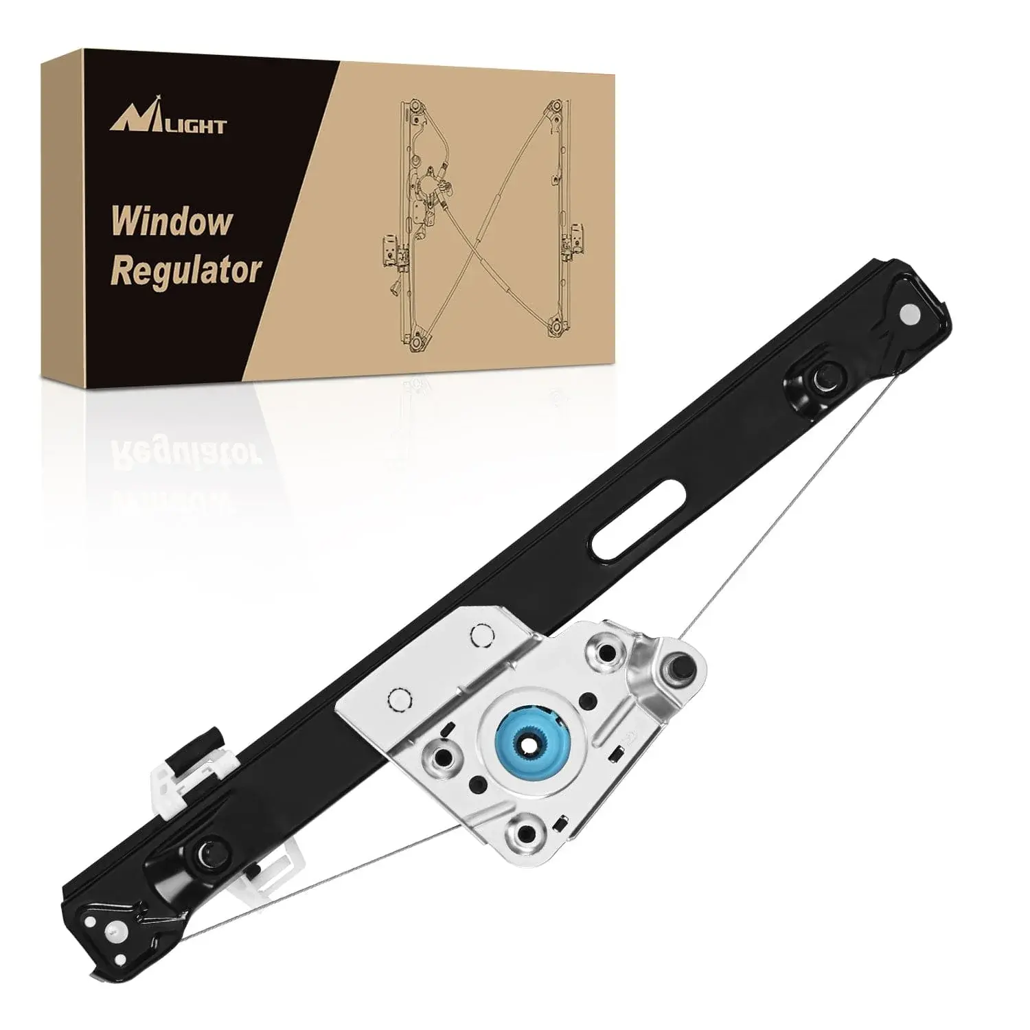Nilight Rear Driver Side Power Window Regulator 749-468 - Copper Iron, Original Fit, Plug-and-Play, Precise Holes, Easy Installation, Compatible with BMW E90 E91 323i 325i 325xi 328i 328i xDrive 330i 330xi 335i 335xi M3 (2006-2011)