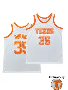 High Quality Men Women "TEXAS 35" Basketball Vest, Loose Fit Breathable Knit Fabric,Comfortable Baseketball Jersey, Embroidered Letters and Numbers, Unisex Outdoor Activity,Training