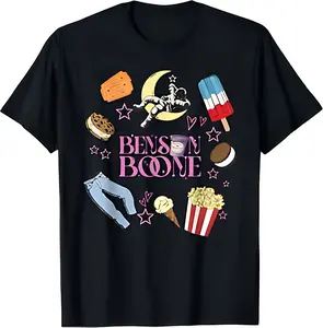 Benson Boone Fan Merch T-shirt | Concert Tour Outfit | Music Lover Graphic Tee | Pop Culture Aesthetic Shirt | Soft 100% Cotton Tee for All Seasons | Made in USA | Classic Fit