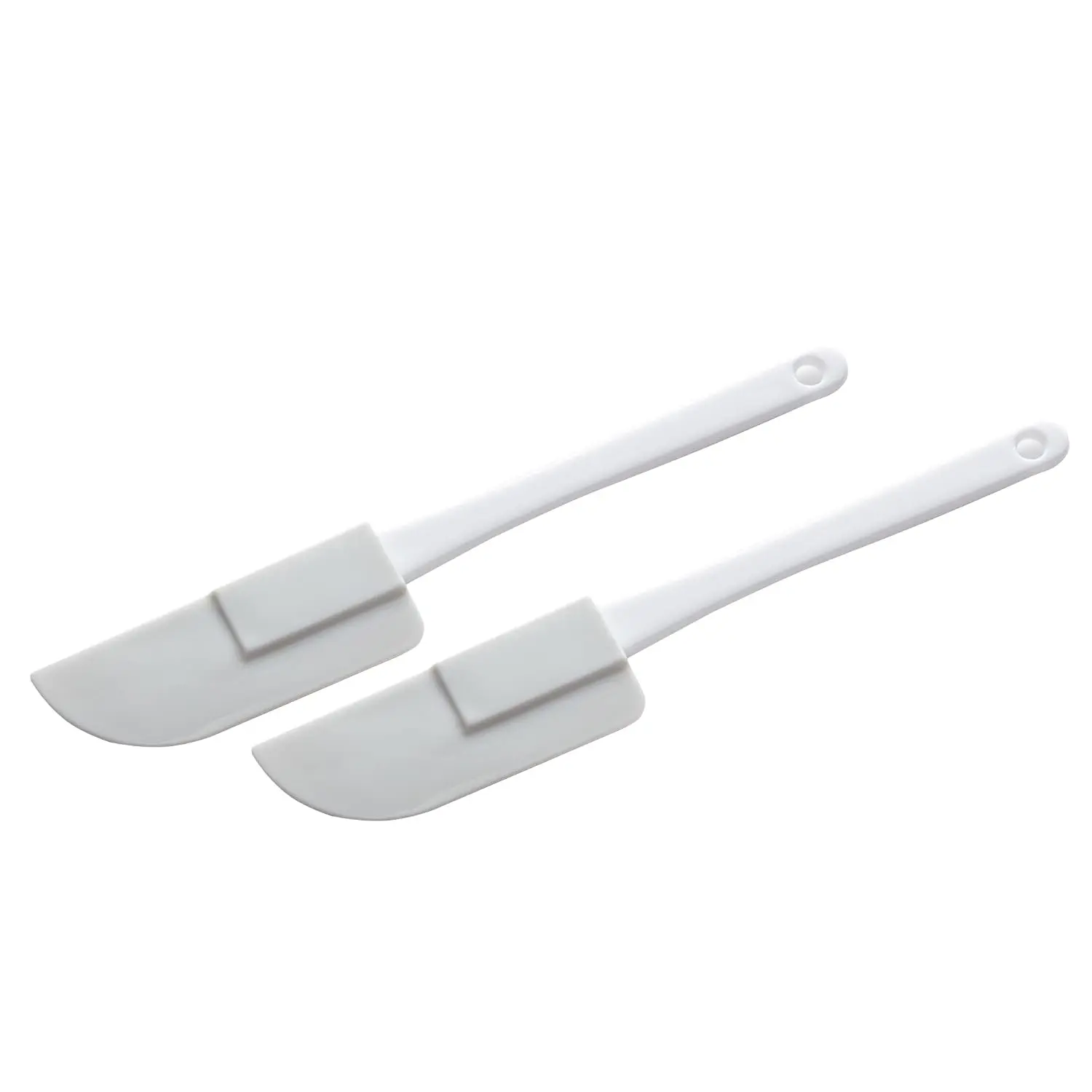 Select Plastic Mini Spatula Set, 6 Inches In Length 2 Piece Set, White