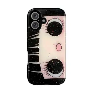 Dreamy INS Glittering Big Eyes Comic Girl Lovely Phone Case, Kawaii Big Eye Anime Cover for iPhone 17 16 15 14 13 12 11 Pro Max X XS & Galaxy S21–S25 Plus Ultra| Sawako Kuronuma, Cute Y2K Cartoon Girl, Anime Girl, Shoujo Girl| Gift for Her Women Girls
