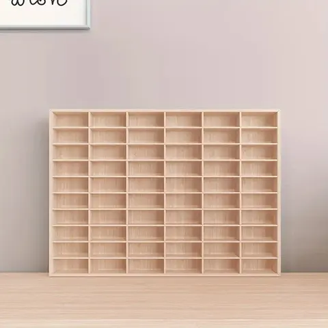 Wooden Multi-Grid Figure Storage Organiser Display Box, Boho Multi-Layer Wall Showcase Cabinet, Craftsmanship Figure Model Collection Display Shelf for Collectibles