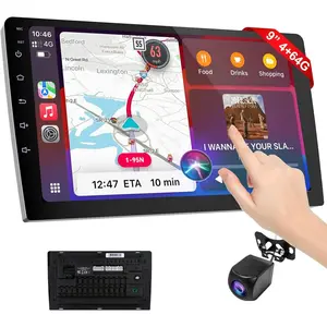 9 Inch   Screen for ,Double Din  Audio Receivers with Voice Control, Portable  Stereo  Screen with Backup Camera