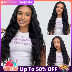 [Boho Curly] Megalook Flowy Bohemian Curls Wig Glueless 13x6 Lace Frontal Wig Ear To Ear Pre-plucked Natural Hairline Natural Curly Hair Pre Bleached Via Drawstring Band For Any Head #Summervibes