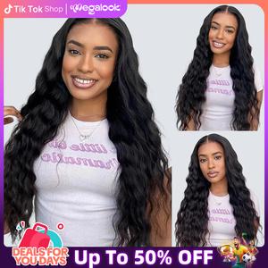 [Boho Curly] Megalook Flowy Bohemian Curls Wig Glueless 13x6 Lace Frontal Wig Ear To Ear Pre-plucked Natural Hairline Natural Curly Hair Pre Bleached Via Drawstring Band For Any Head #Summervibes