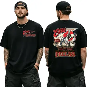 Ellas Fellas Club Shirt, Retro Western Cowboy T-Shirt, Country Concert Tee