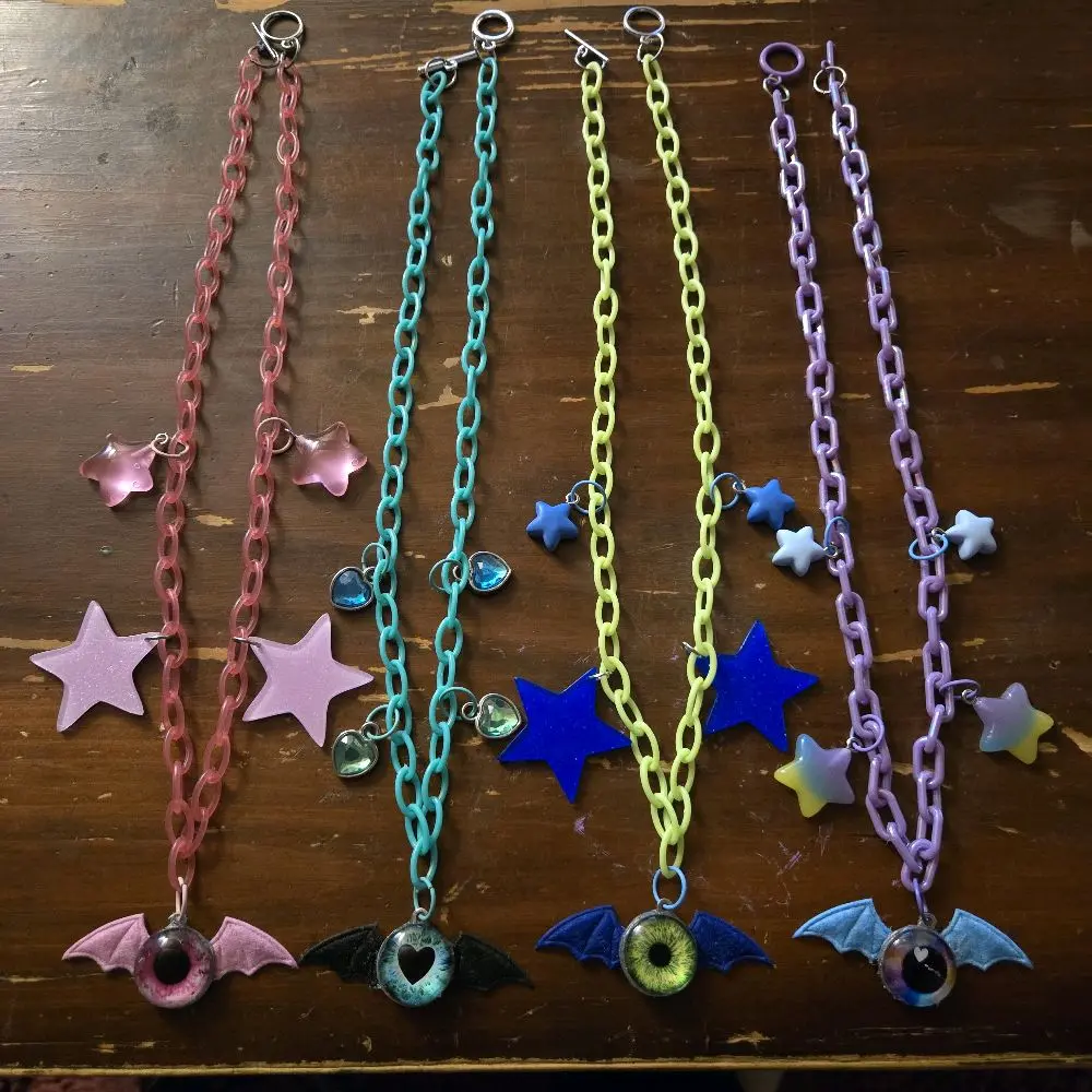 Eyeball Batwing Necklaces