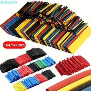 164/560pcs Heat Shrink Tubing Kit  2:1 Polyolefin Tube Sleeve Wrap Wire Set Multi-Color Home Electrical Insulation and Wire Repair Cable