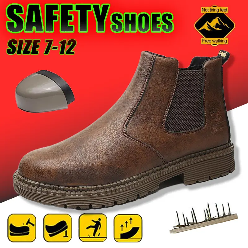Women's Safety Clog Shoes - Slip-On Work Footwear with Metatarsal Guard, Waterproof Anti-Slip Sole, Synthetic Striped All-Seasons Chic Design