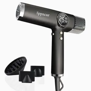 Professional High-Speed Hair Dryer with Diffuser, Ionic Blow Dryer 1600W 110000rpm Lightweight Portable Hair Dryer with BLDC Motor, 3 Nozzles, for Women, Men, Travel easy to use, quality