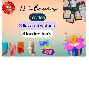 Our Fun Mystery Bag. Wanna try all our products we sell this is the perfect opportunity!! Each bag will come with 12 items in each order. 3 Flavored Water Zero Caffeine drinks, 8 Loadeded Teas, 1 Coffee. A fifty dollar value for cheaper!!!