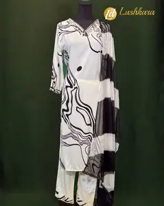 Lushkara Abstract Monochrome Salwar Kameez