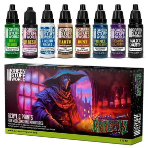 Green Stuff World Paint Set - Special Effects Vol. 2 Featuring Darth Black 98.9 Light Absorption