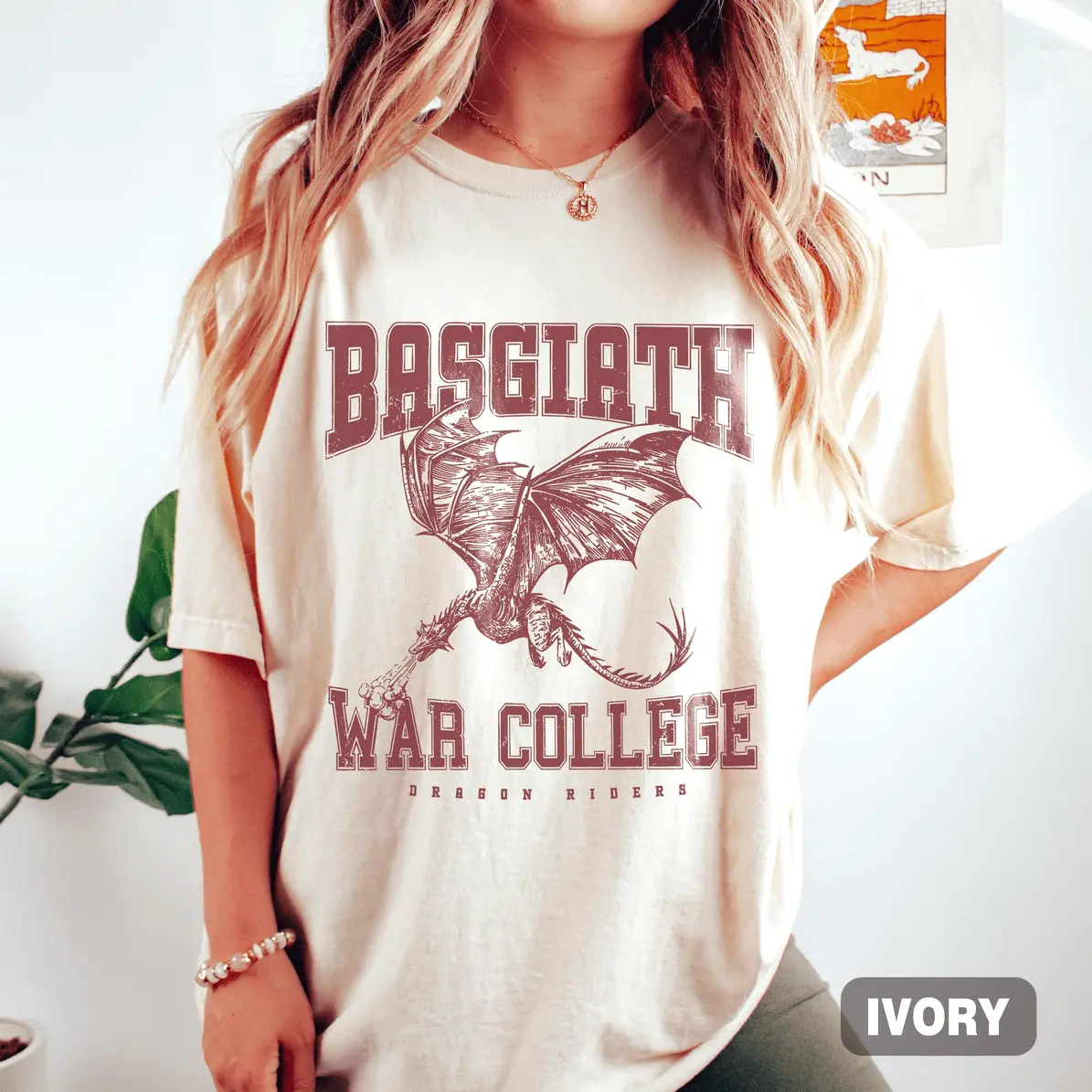 Women's Casual Soft T-Shirt - Basgiath War College 4th Wing Dragon Rider Essential Tee, Book-Themed Bookish Gift Top for Women, Tshirt