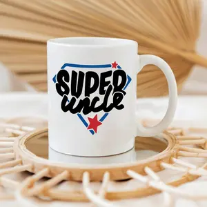 Super Uncle 11oz Ceramic Mug - Perfect Birthday & Christmas Gift for Uncles, Funny Appreciation Coffee Cup, High-Quality, Hand Wash Only