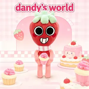 Dandy's World Berry Plush - 12" Cute Strawberry Stuffed Animal with Cupcake, Soft Kawaii Plushie Toy，cute girly gifts，stuffed animals