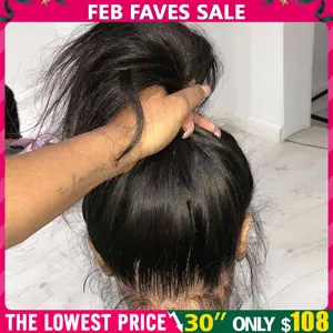 360 Full Lace Wig Human Hair Pre plucked HD Lace Wig Human Hair Wigs 36 inch Bone Straight Lace Frontal Wig For Women