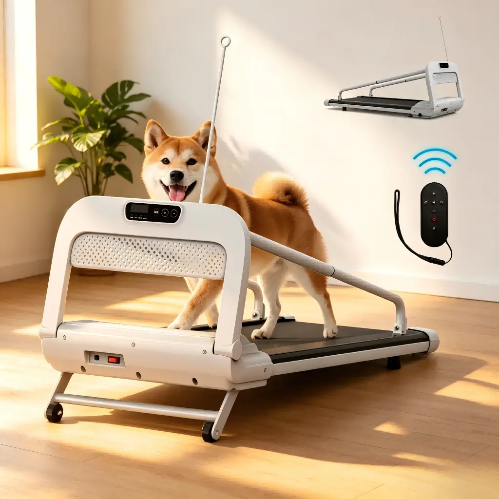 2026 Quiet Smart Dog Treadmill, Foldable Space Saving Pet Exercise Machine with Adjustable Speed & 2.5HP Motor for Small Medium Dogs Indoor Workout