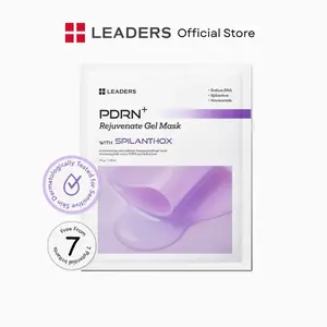 [LEADERS Official] PDRN+ Rejuvenate Gel Mask – Overnight Hydrogel Mask to Hydrate, Plump & Smooth Skin, Improve Elasticity & Boost Radiance – Cooling, Weightless Gel Mask for Dull, Dry & Tired Skin, 5 Gel Masks