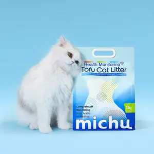 Michu Health Monitoring Tofu Cat Litter 5.5lb/6L - Complete pH Monitoring from Acidic to Alkaline
