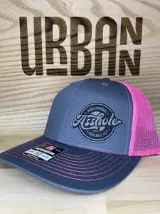 24/7 Professional A Hole Custom Leatherette Patch Trucker Style Hat trucker hat unisex hat