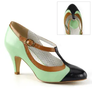 Pin Up Couture PEACH-03 Mint Retro-Inspired Pumps