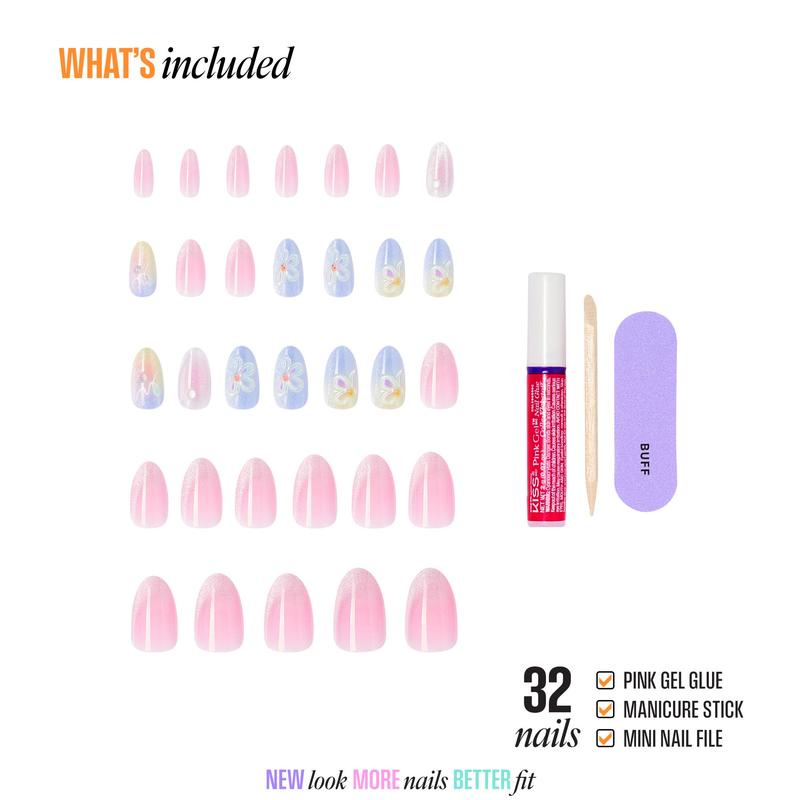 KISS NAIL DRIP Press On Glue Nails - Merry Sky