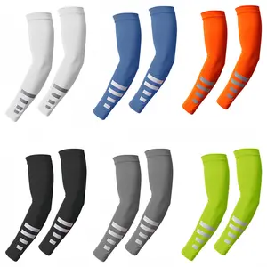 UV Sun Protection Arm Sleeves for Men Women, Reflective Cooling Compression Sleeves, Breathable UPF50+ Tattoo Cover for Cycling Golf Running Hiking Outdoor Sports