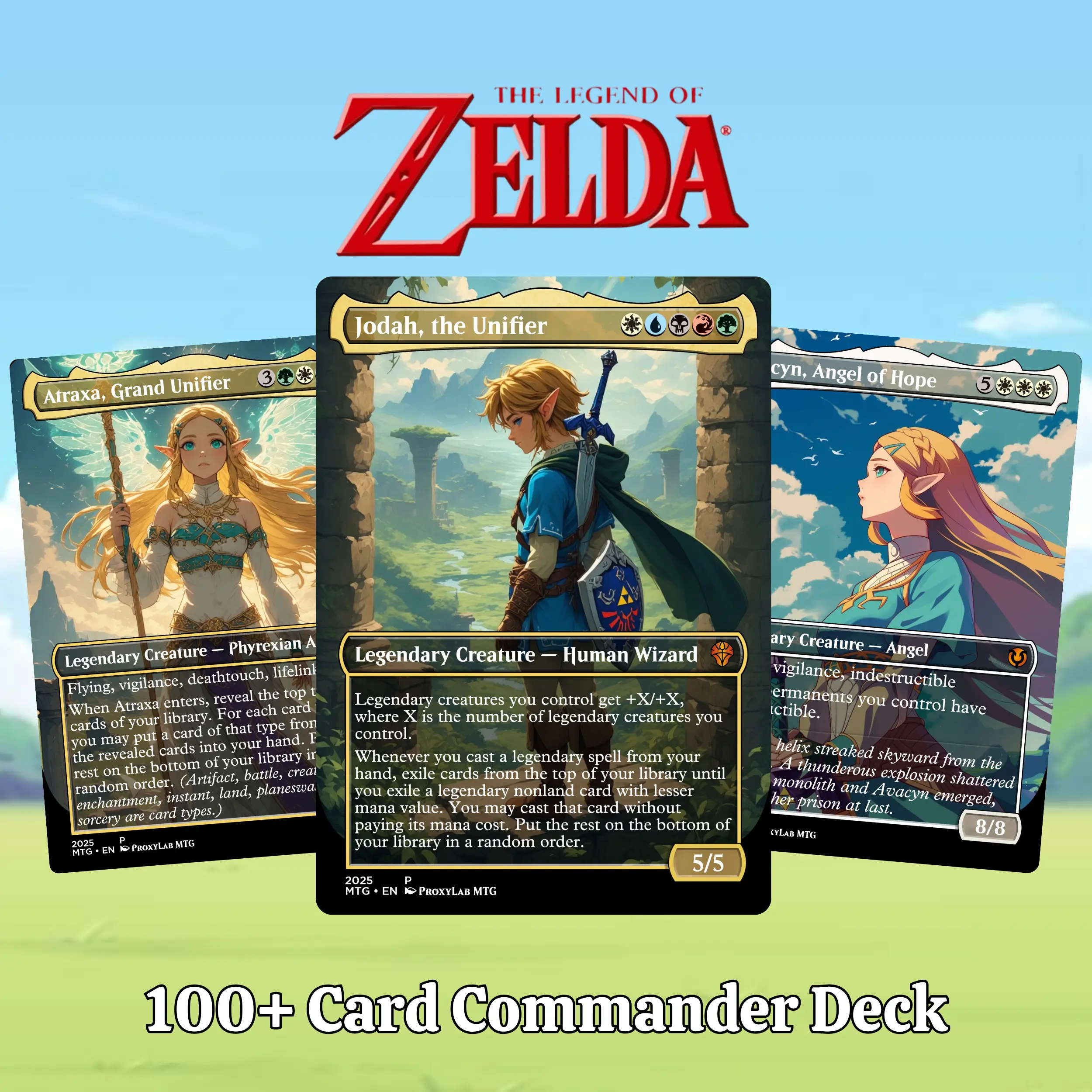 Proxy 100+ Card Commander Deck – The Legend of Zelda Proxy Ready to Play Perfect Gift for Fans, Players and Collectors Collectible Cards Premium Cards