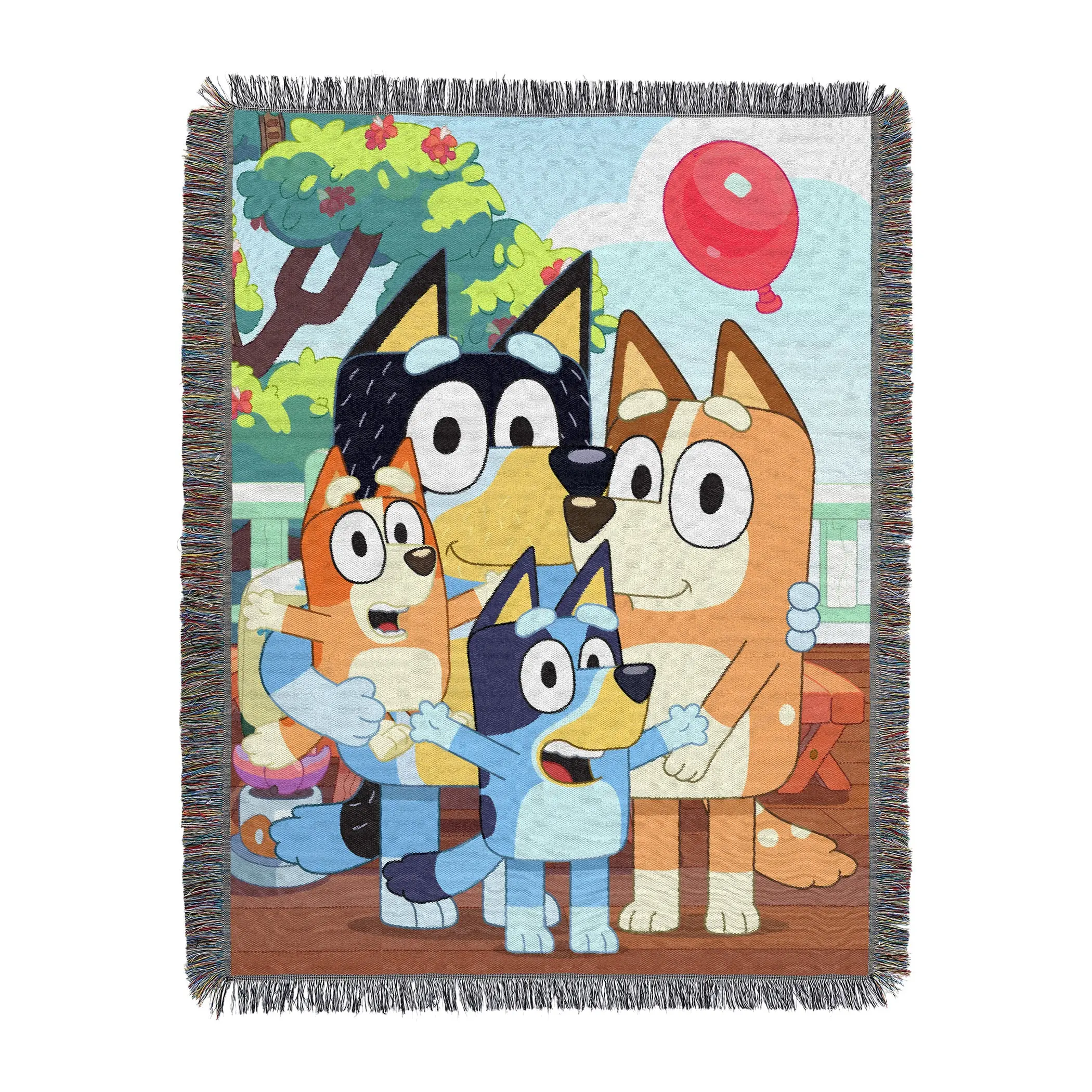 Bluey Family Day Tapestry Wall Hanging 48x60 Inches