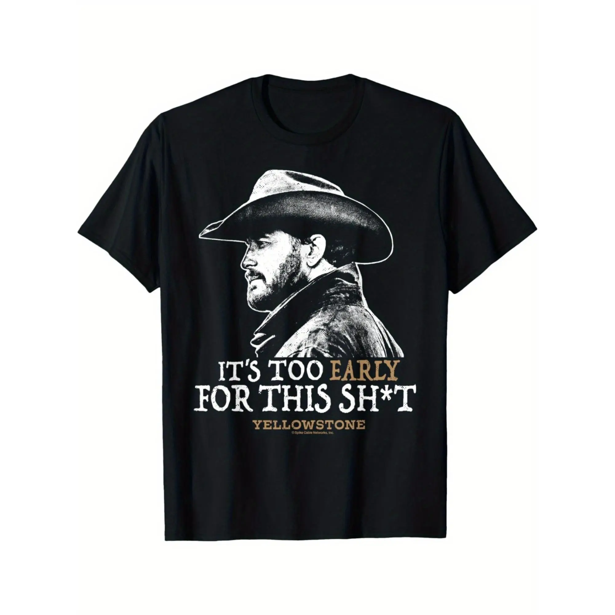 Men's Yellowstone Graphic T-Shirt, "Rip Too Early for This" Print, Classic Fit 100% Cotton Casual Short Sleeve Top, Shortsleeve, Menswear, Soft, Tshirt, Graphic Print, Unisex Fit, Basic, Chic