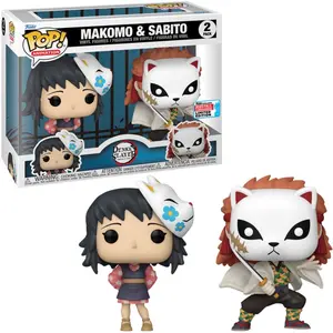 Funko Makomo & Sabito Demon Slayer Kimetsu No Yaiba NYCC 2023 Shared Sticker Vinyl Figures