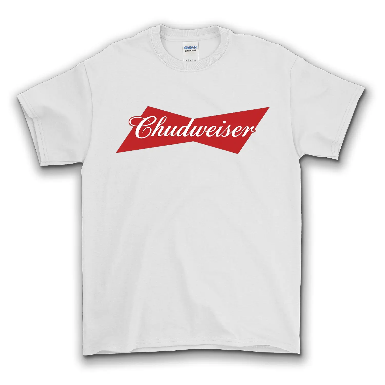 Chudweiser Tshirt with bold, funny meme print that makes your casual wardrobe stand out and lets you joke around in style