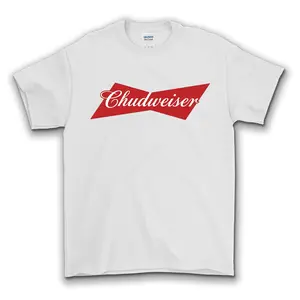 Chudweiser Tshirt with bold, funny meme print that makes your casual wardrobe stand out and lets you joke around in style