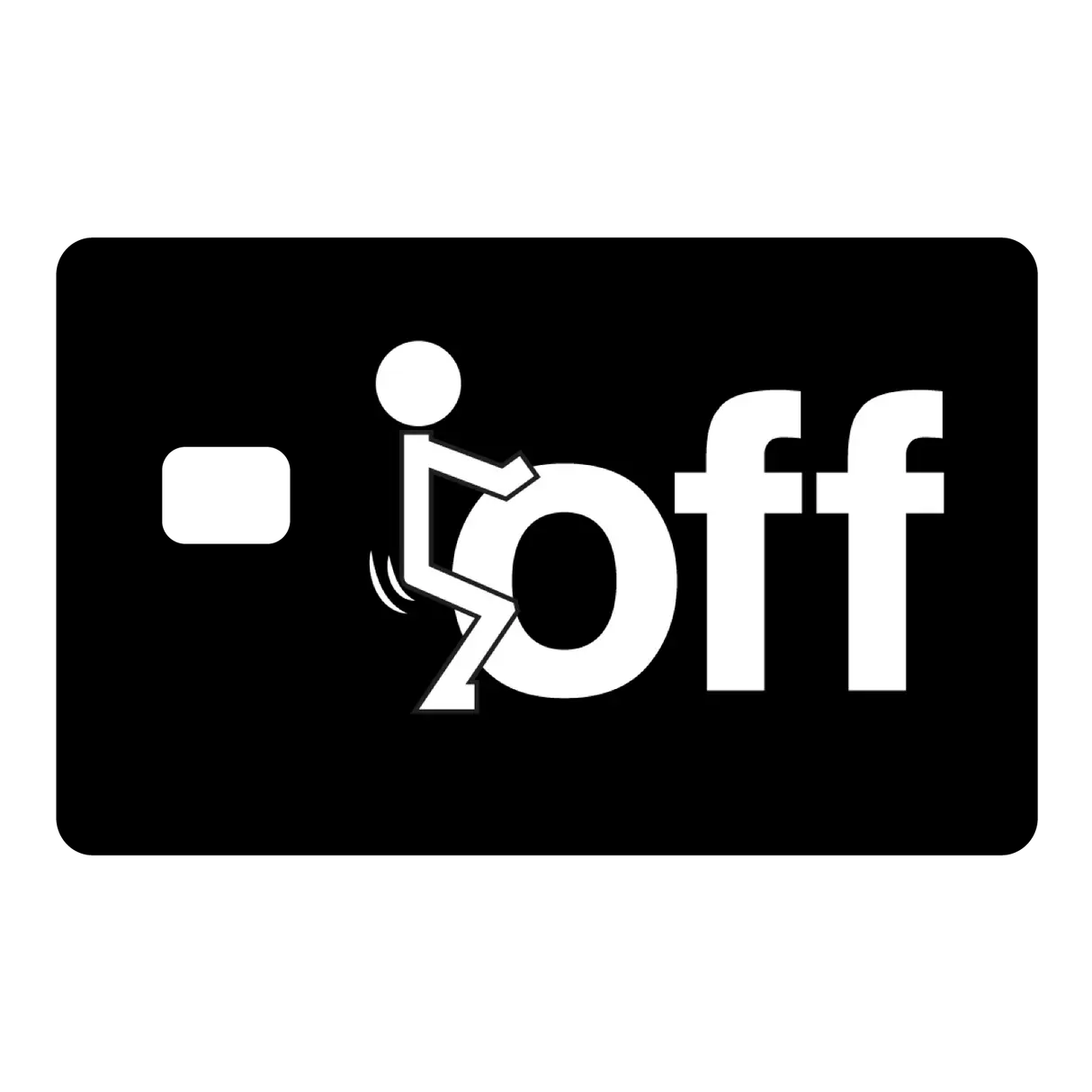 Off Stickman Novelty Credit Card Skin Sticker Funny Graphic Debit Card Cover Decal Gag Gift