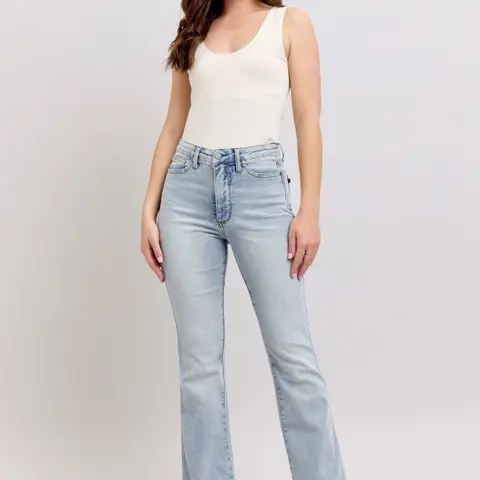 Courtney Judy Blue Light Tummy Support High Waisted Jeans