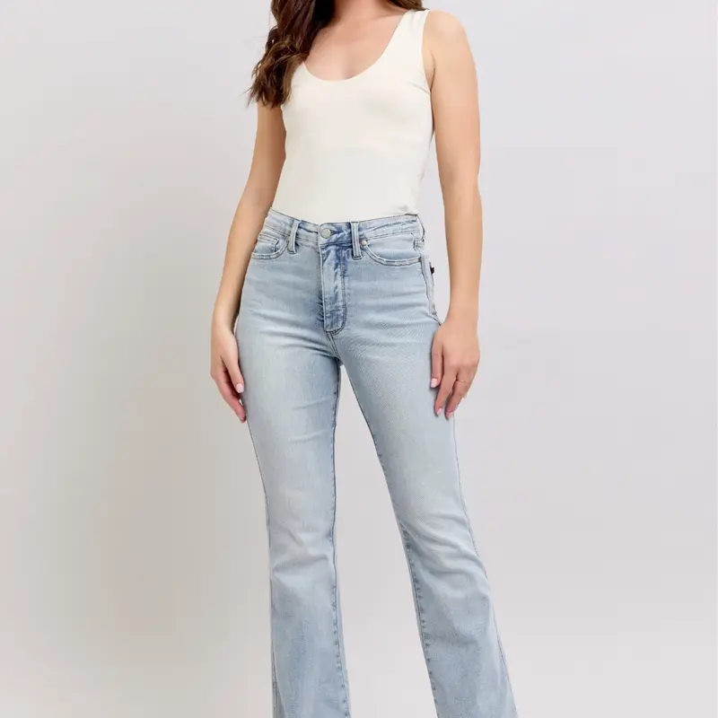 Courtney Judy Blue Light Tummy Support High Waisted Jeans
