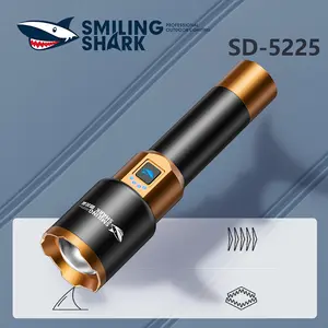 SmilingShark SD-5225 Multi-functional Flashlight - Aluminum Alloy Construction, 26800 Battery, Mechanical Telescopic Zoom, 4 Lighting Modes for Daily Use Needs,summervibes