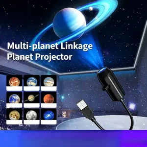 Magical Star & Moon Projection Night Light, Adjustable LED Bedroom Decor Backdrop Projector Lamp