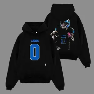 Vintage Jahmyr Gibbs Game Day 2-Sides Hoodie, Print on Front and Back of Tee, Game Day Sweatshirt, Casual Football Unisex T-Shirt, Gift for Men Women