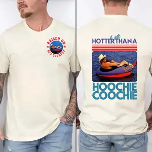 Raised On 90's Country Summer Shirt, Hotter Than A Hoochie Coochie, Men And Women 90s Tshirt, Unisex Short Sleeve Tee, trendy Graphic Round Neck printed Tee