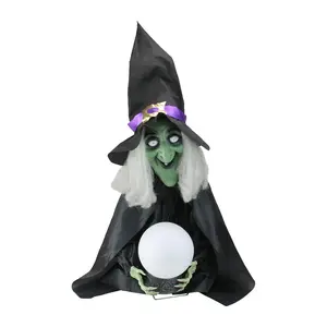 Northlight Lighted Witch with Magic Ball Halloween Decoration