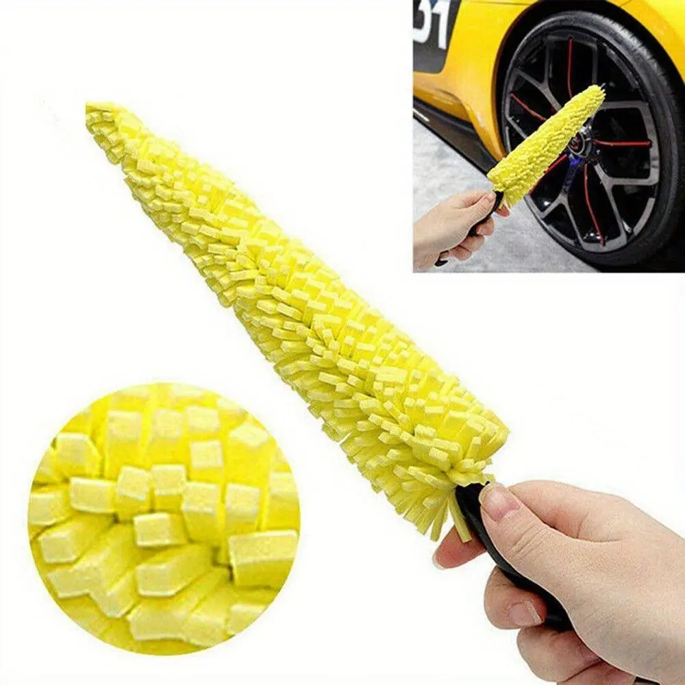 Effortlessly Clean Your Car Wheels with this Tire Rim Cleaning Tool! Car Accessories