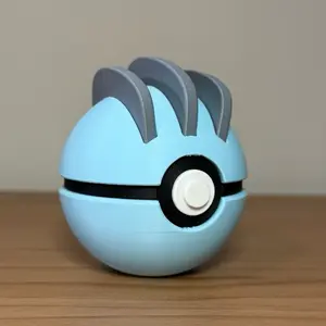 #0066 Machop Ball - High-Quality PLA 3D Printed Pokeball Figurine for Pokemon Fans Display 2.75" Diameter Made to Order