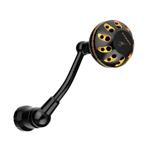 GOMEXUS Plug & Play Aluminum Power Handle for Daiwa BG Spinning Reel｜Round Knob｜More Torque｜Saltwater Ready